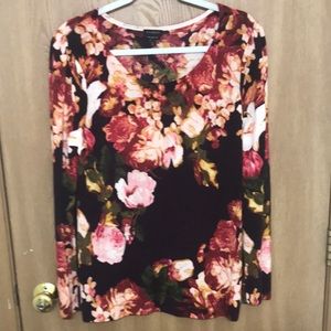 Beautiful Floral Sweater From Talbots EUC Size Large